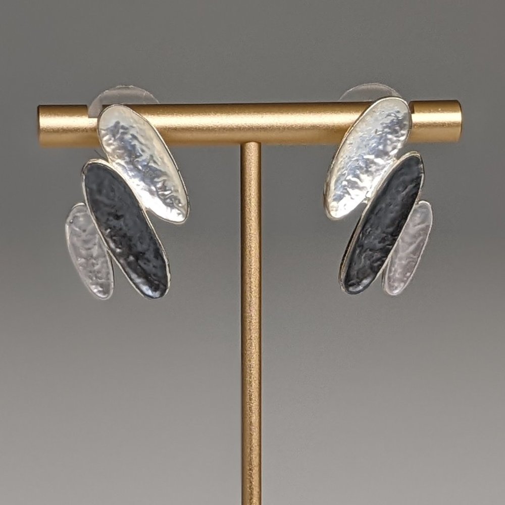 White/Silver/Pewter Earrings